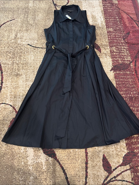Donna Karan Dresses & Skirts - Donna Karan Sleeveless Black Maxi Shirt Dress with Belt